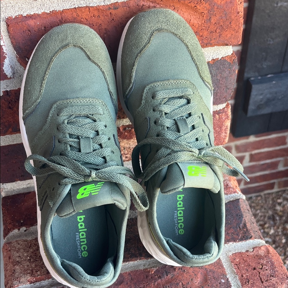 New Balance Olive Sneakers with Neon Highlights Fresh Foam x70 - Picture 6 of 10